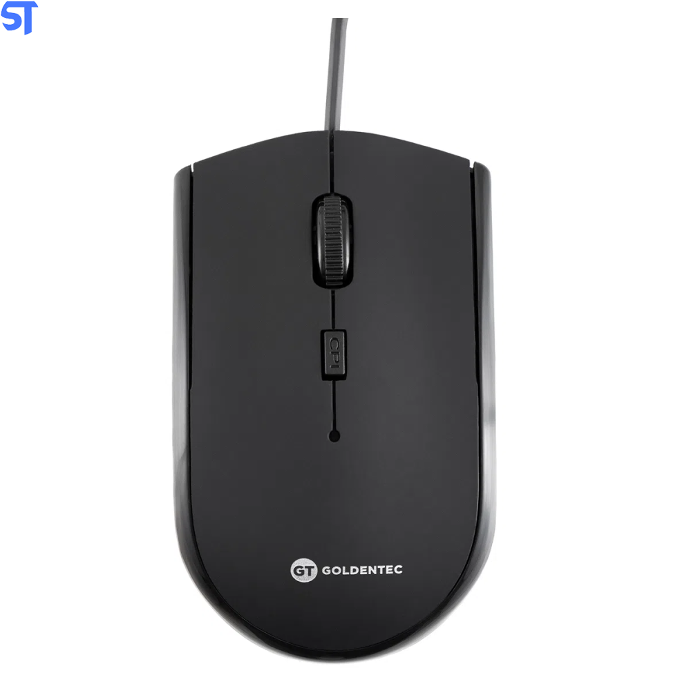 Mouse Usb Óptico Ergonômico 400 a 1600 Dpi Plug And Play Goldentec GT 25626 SK9935