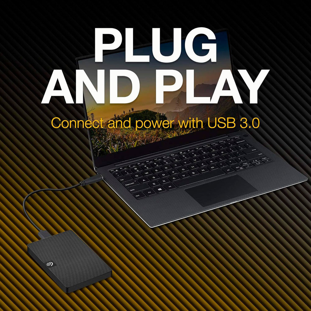 HD Externo Portátil Seagate Expansion 1TB, USB 3.0, 2.5", Preto, STKM1000400, Plug & Play, Compatível com Windows/Mac