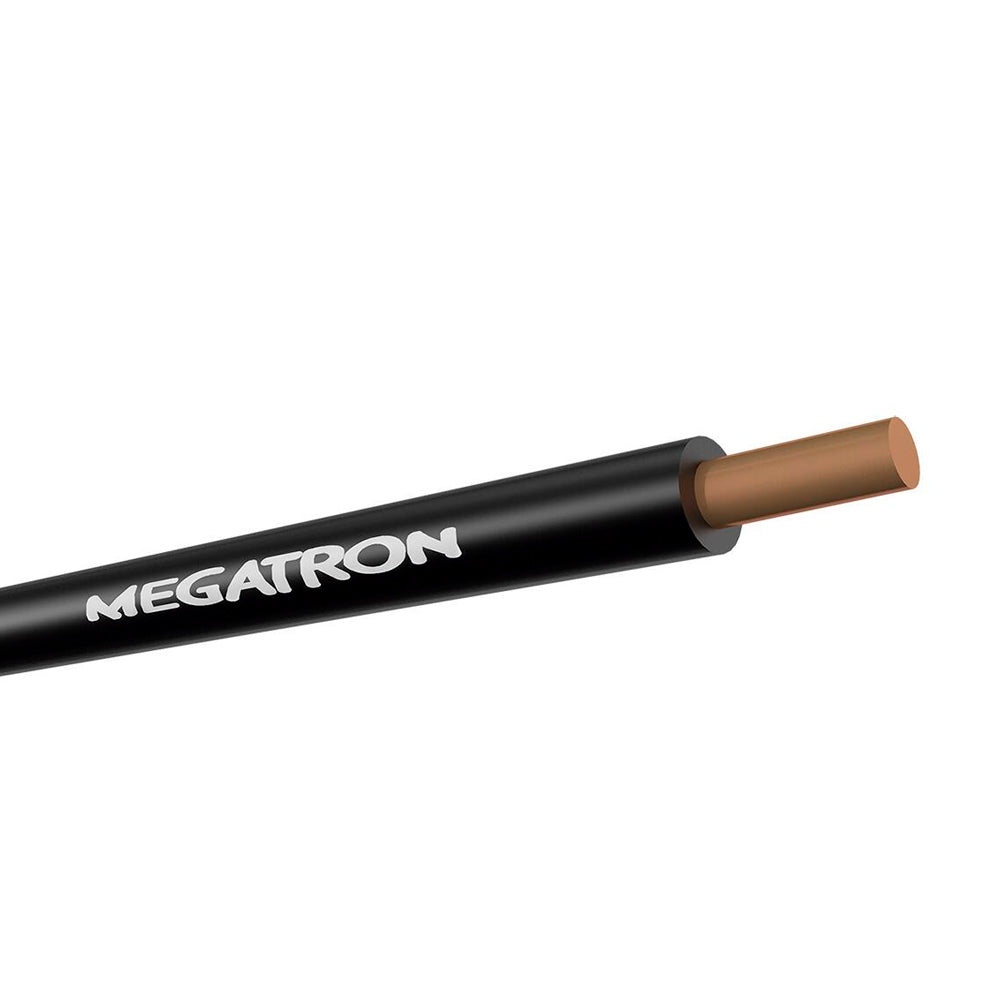 Rolo de 100 Metros, Cabo Flexível Fio Elétrico Megatron 10MM 750V - Preto