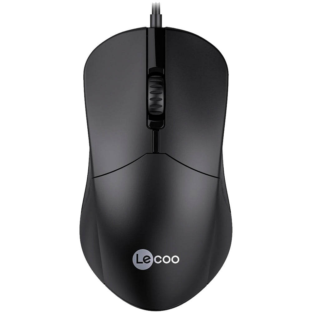 Mouse Com Fio USB, Lenovo Lecoo, 1.200 DPI, M1102, Ambidestro, Preto