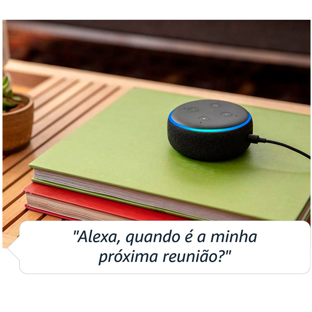 Caixa de Som Inteligente, Echo Dot 3ª Geração, Smart Speaker, Assistente Pessoal Com Alexa, Amazon - Preta