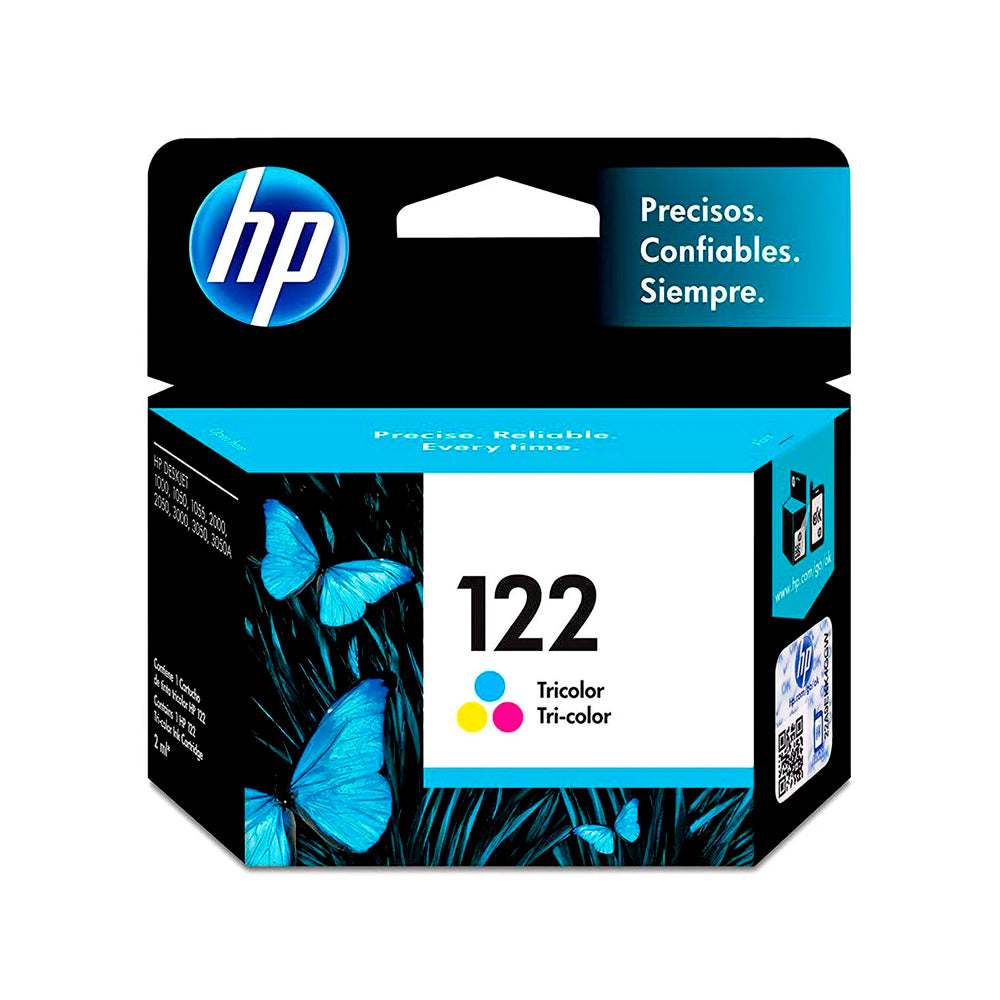 Cartucho de Tinta HP 122 Colorido, Original, CH562HB, Para HP DeskJet 1000-2050-3050-2000 - Rende Até 100 Páginas