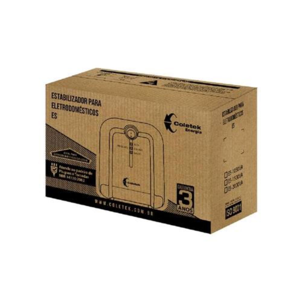 Estabilizador ES-2000VA Bivolt Automatico 115V Com  5 Tomadas Coletek Energia