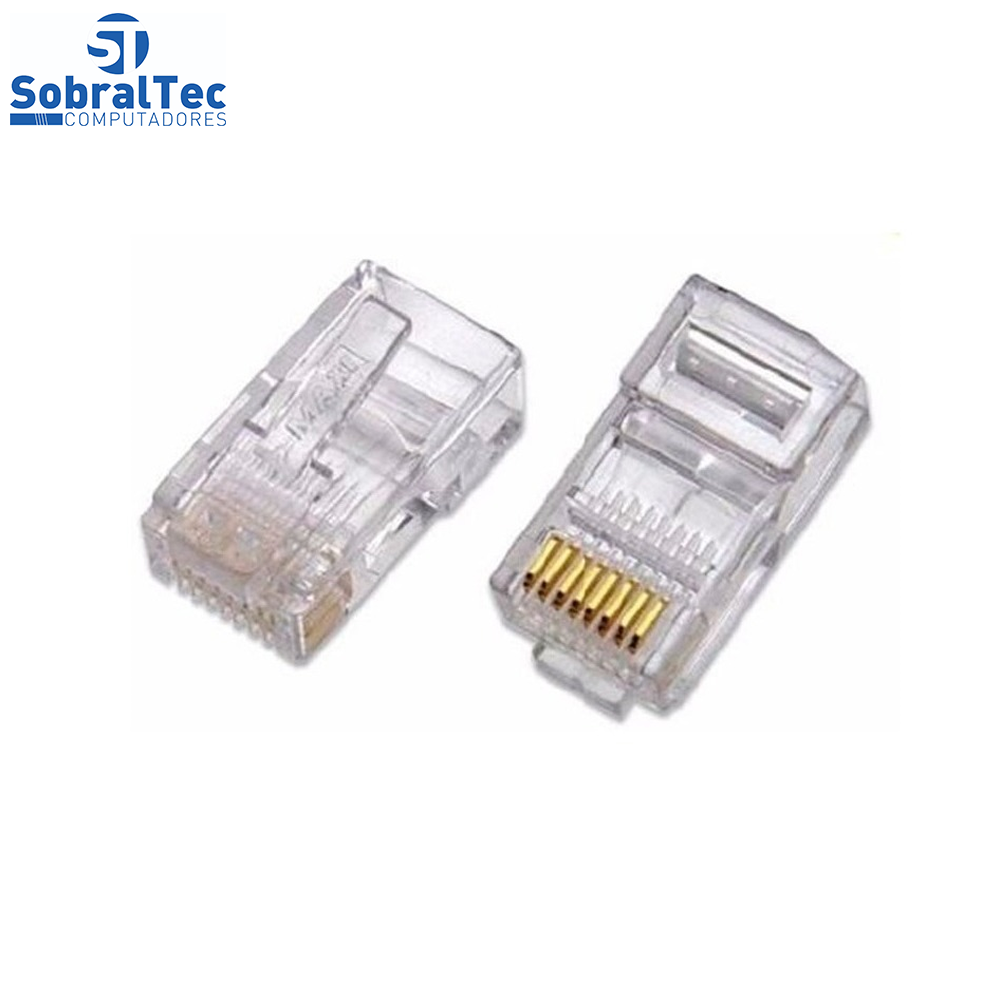 Conector Rj45 Cristal 8p8c Cat5e Suporta Ethernet 30mt- EXBOM