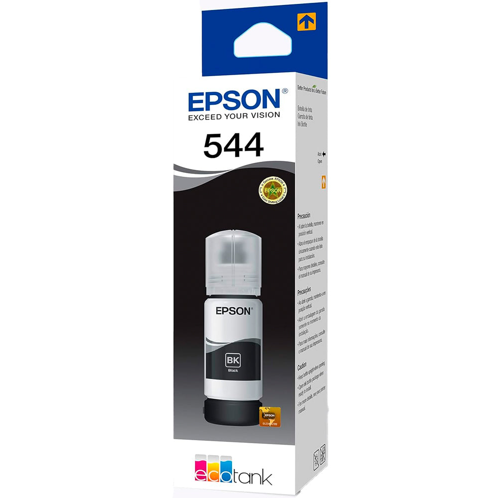 Refil de Tinta Epson Preto 544-T544120 Original Para EcoTank L3110 L5190 L3150 L3210 L3250 Rende 4.500 Paginas (Caixa)
