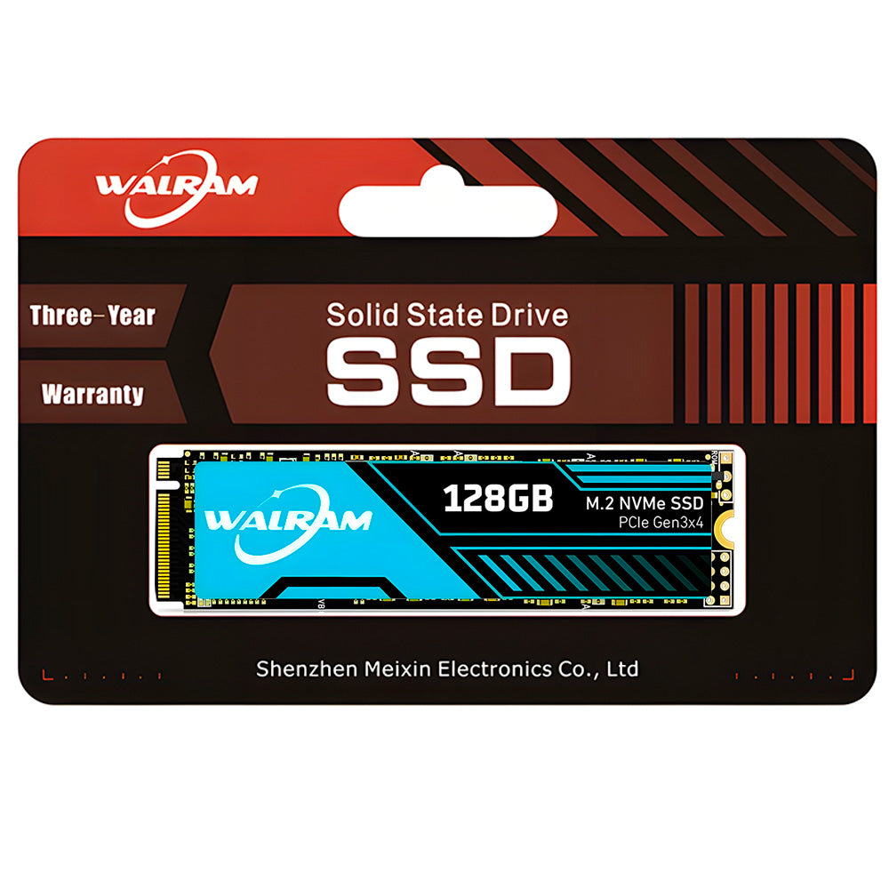 SSD M.2 NVME 128GB Walram 2000Mb/s Leitura 1800Mb/s Escrita