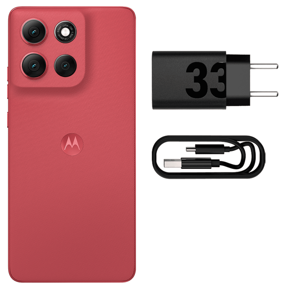 Smartphone Motorola 6.7'' Moto G86 5G 256GB 24GB 8GB RAM+16GB Ram Boost 50MP Sony  OIS Moto AI, videos em 4K - Vermelho