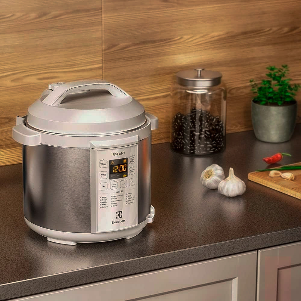 Panela de Pressão Elétrica Electrolux 6L Branca Experience por Rita Lobo (PCC21), 220V