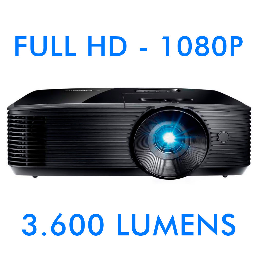 Projetor Optoma HD146X 3600 Lumens | Com Tela de Projeção Elétrica 150x200cm 220V GT