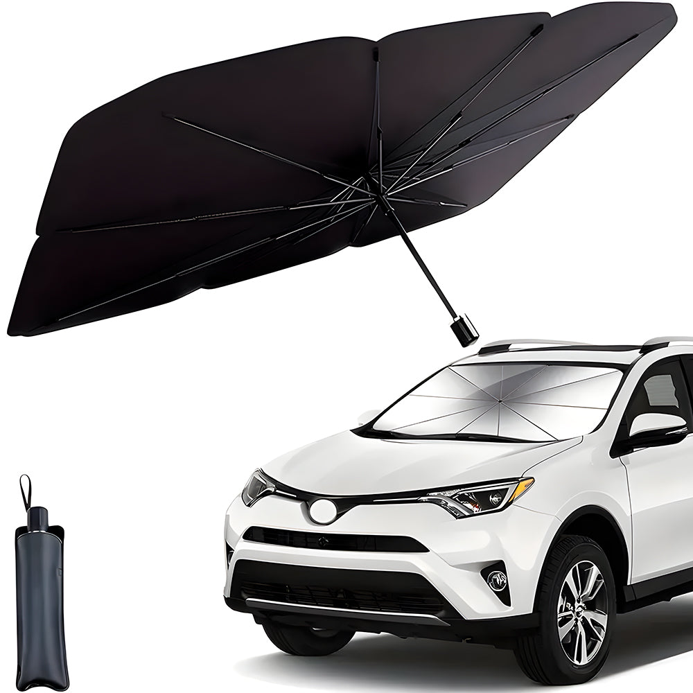 Cobertura Guarda Sol de Carro, Para-Brisa, Dobrável, Proteção UV, Preto