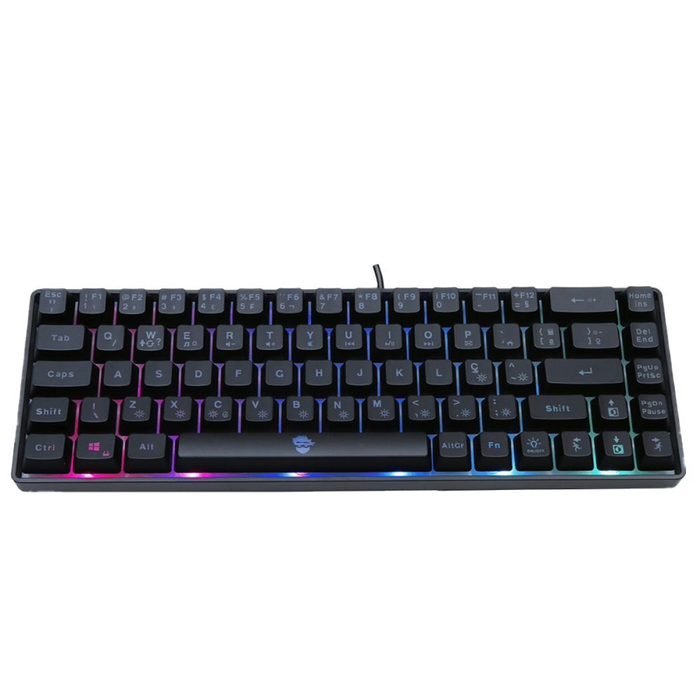Teclado Gamer Ninja Black Noir, RGB, Switch Membrana, ABNT2, Black, TC-GN-BKNR