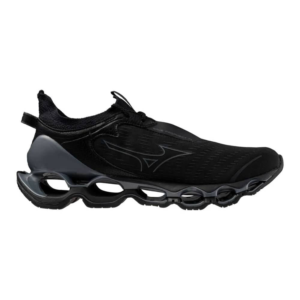 Tênis Mizuno Wave Prophecy 14 Masculino, Tamanho 42, Preto, Infinity Wave, U4ic, X10, Drop 10.5mm