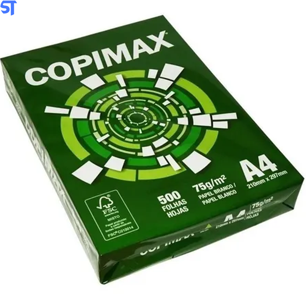 Papel A4 75g Copimax 210x297mm Resmas Com 500 Folhas