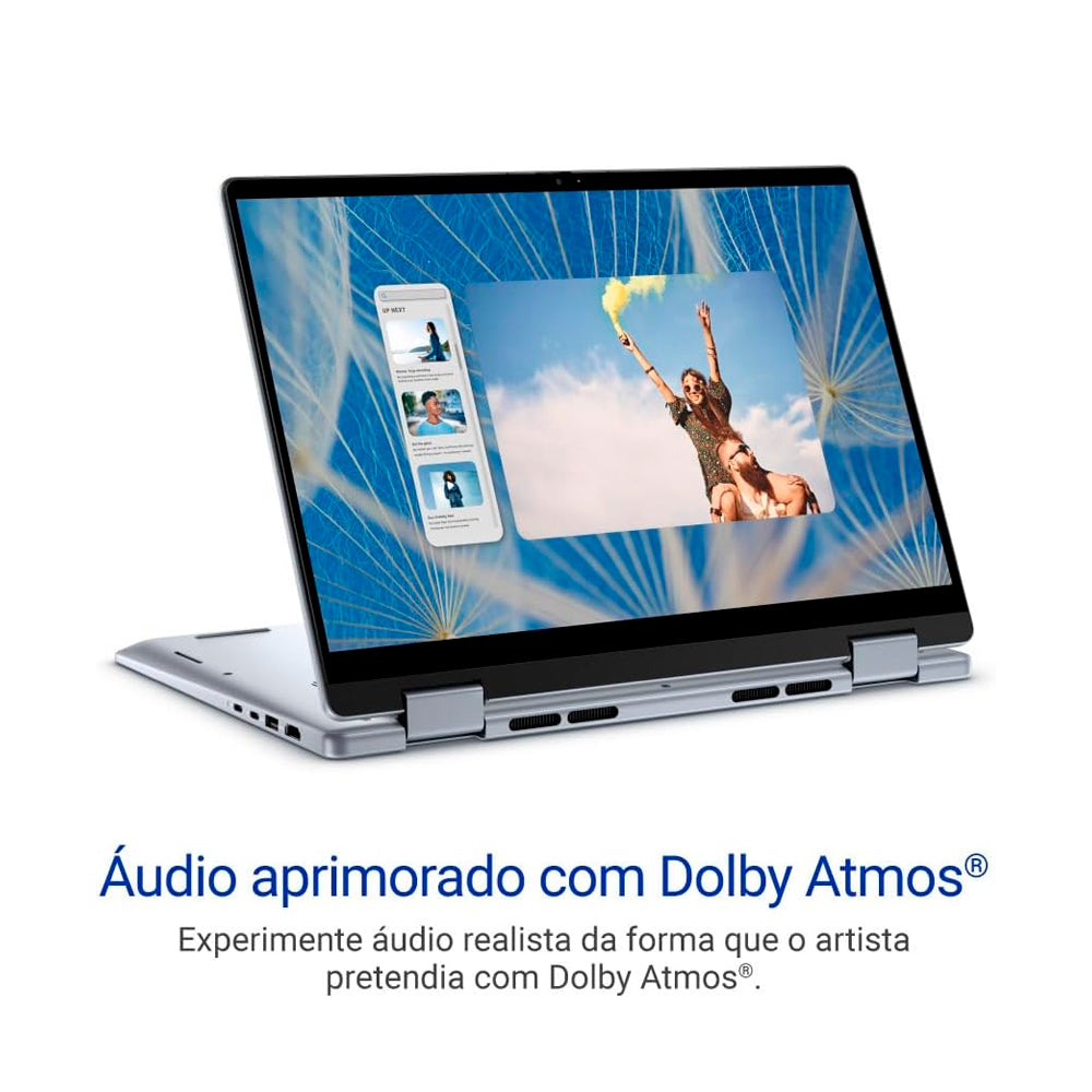 Notebook 2 em 1 Dell Inspiron 2IN1-I1300-A30 14" FHD+ Touch Intel Core i5 16GB 512GB SSD Windows 11 Prata Gelo