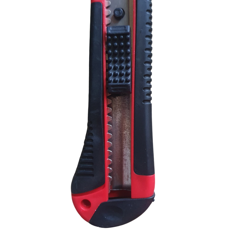 Estilete Profissional Cutter Knife Com Laminas 18mm Vermelho - Atomo