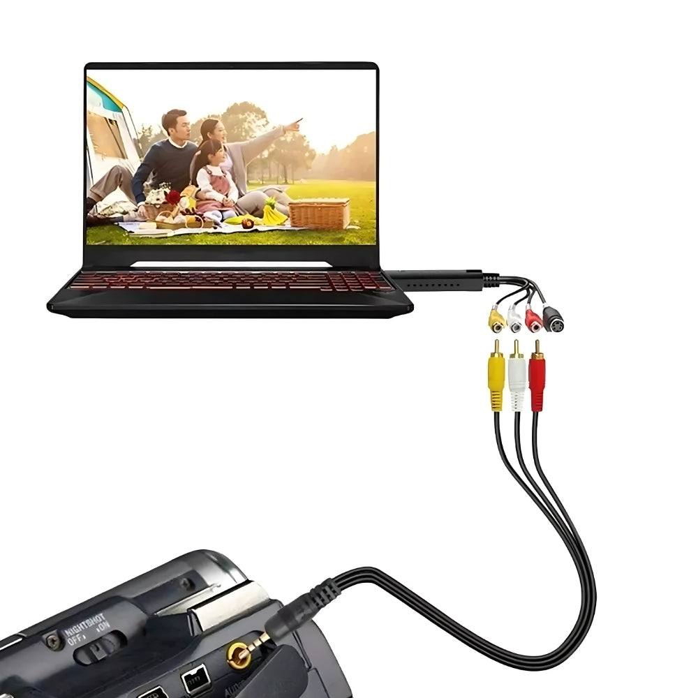 Placa de Captura FY-707 USB 2.0 - Áudio e Vídeo DVR com Entrada S-Vídeo e RCA para Digitalização