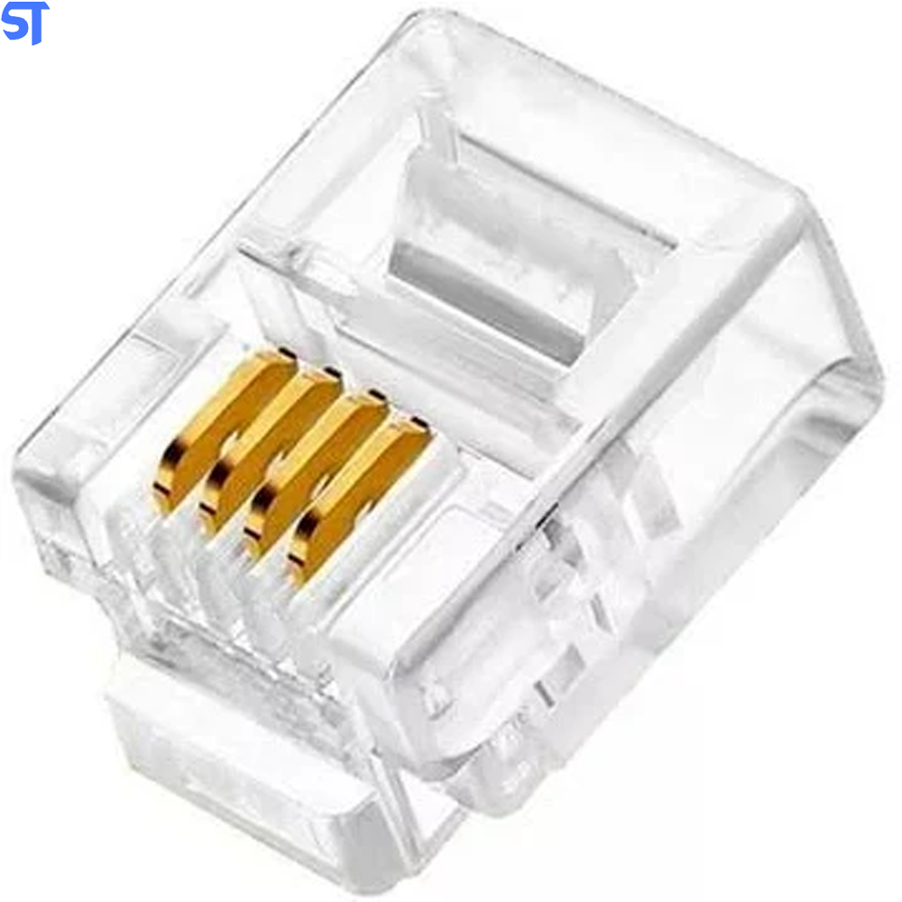 Plug Conector Modular RJ-11 P/ Telefone