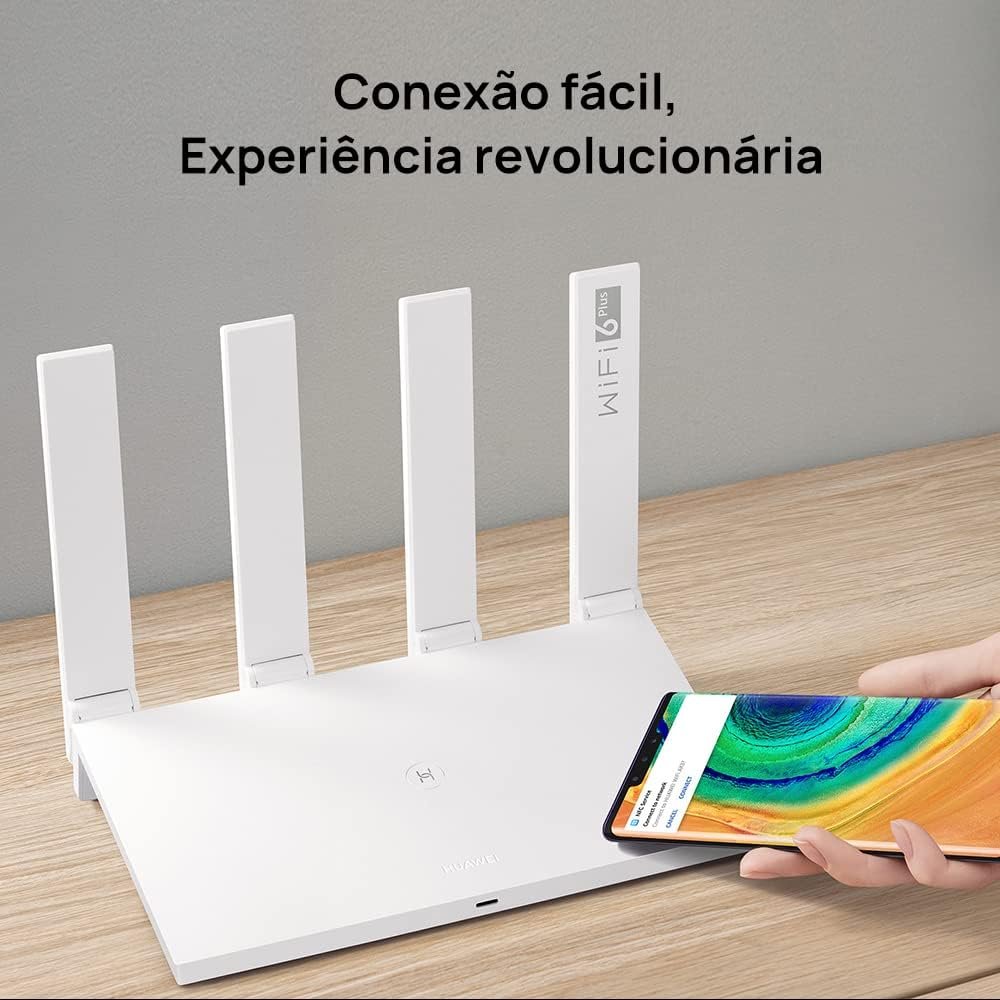 Roteador Huawei AX3 Quad Core Wi-Fi 6, WS7200, Wi-Fi 6 Plus de 3000Mbps, HarmonyOS Mesh+, Diagnóstico com Mapa de Calor