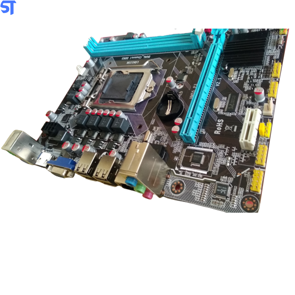 Placa Mãe H55 LGA 1156 VGA HDMI DDR3 Canais Duplos Para Intel Core I3 I5 I7 Xeon 3470
