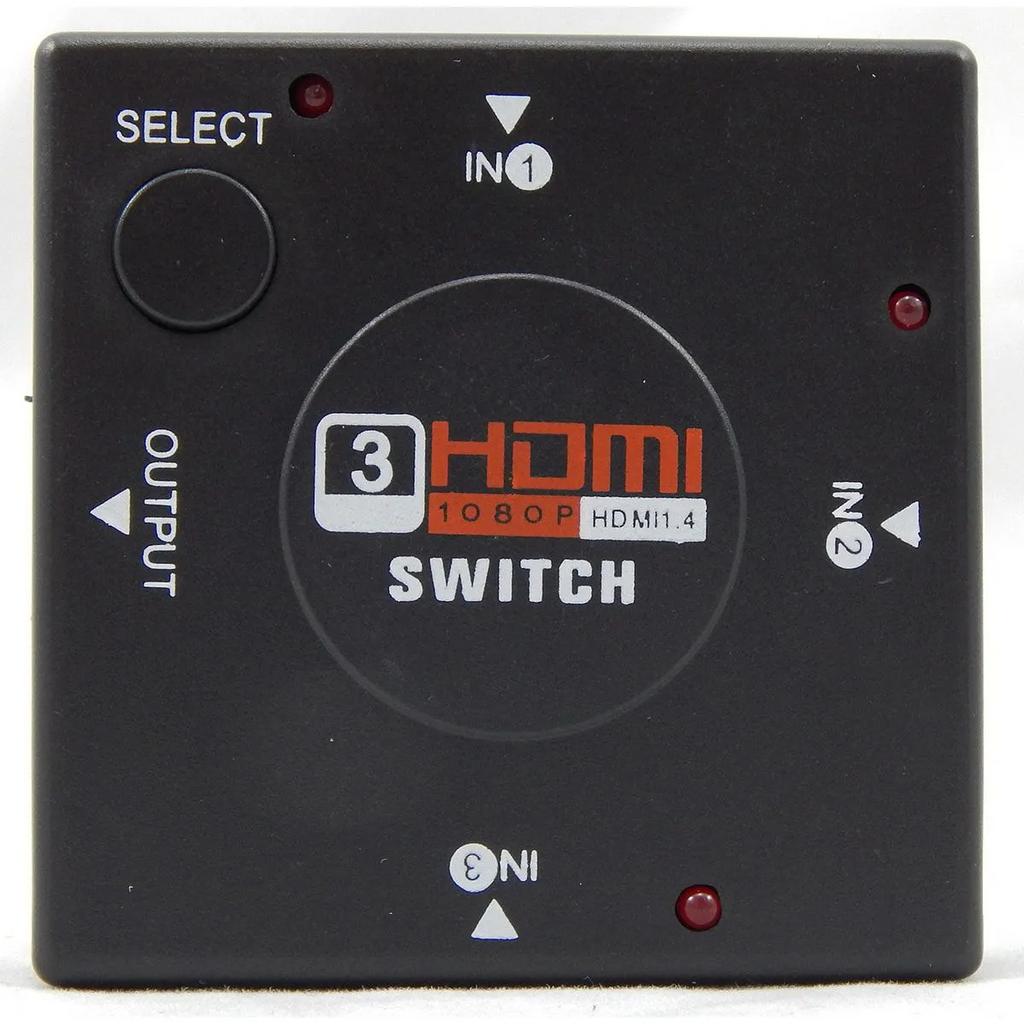 Switch HDMI Auto 3 Portas de Entrada 1 Porta Saída 1080P 3D