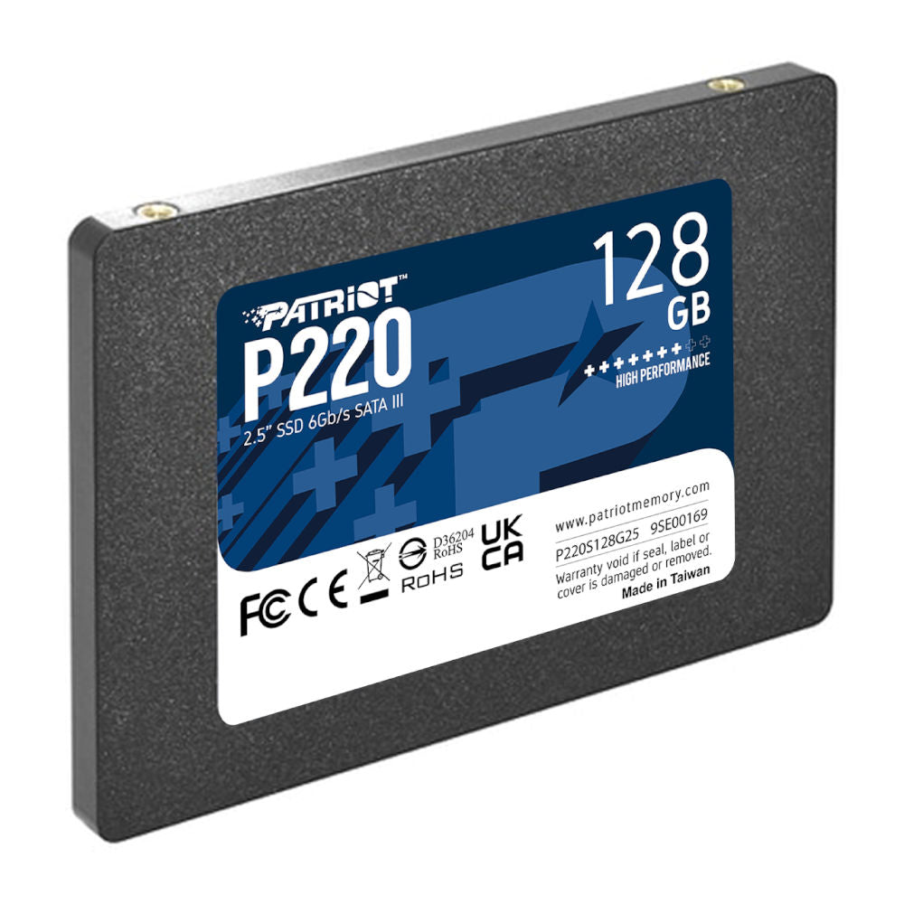 SSD Patriot P220 128GB SATA 3 2.5" Leitura 550MB/s Gravação 480MB/s P220S128G25