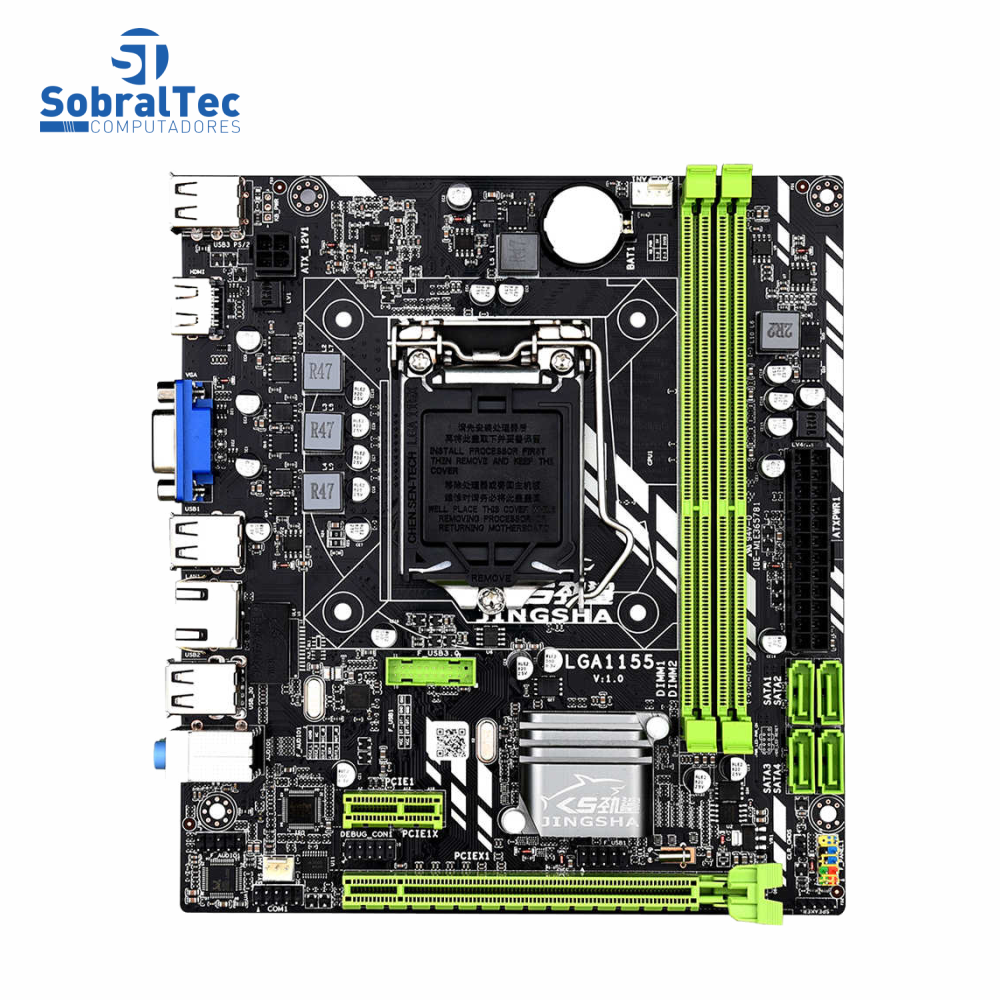 Placa Mãe Chipset H61 LGA 1155 DDR3 SZMZ Para Intel I3 I5 I7 Xeon Series