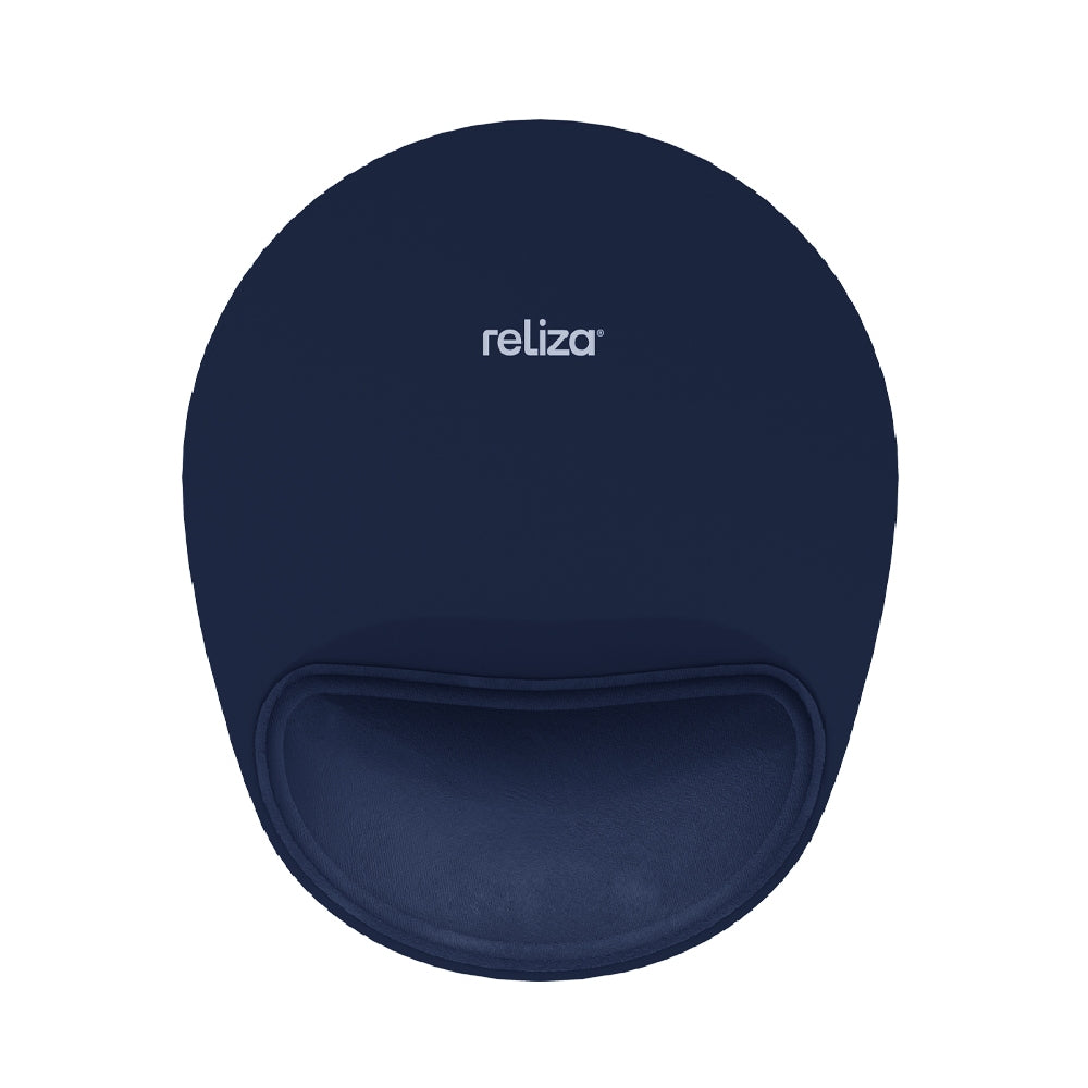 Mouse Pad Ergonômico 24 x 20,6cm, Reliza Comfort, Apoio para Pulso e Base Antiderrapante - Azul Marinho