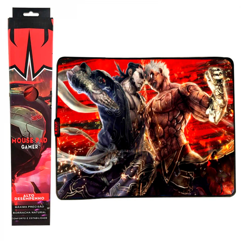 Mouse Pad Gamer Grande KNUP, 420x320mm Superficíe Têxtil Antiderrapante, Borda Costurada - KP-S07