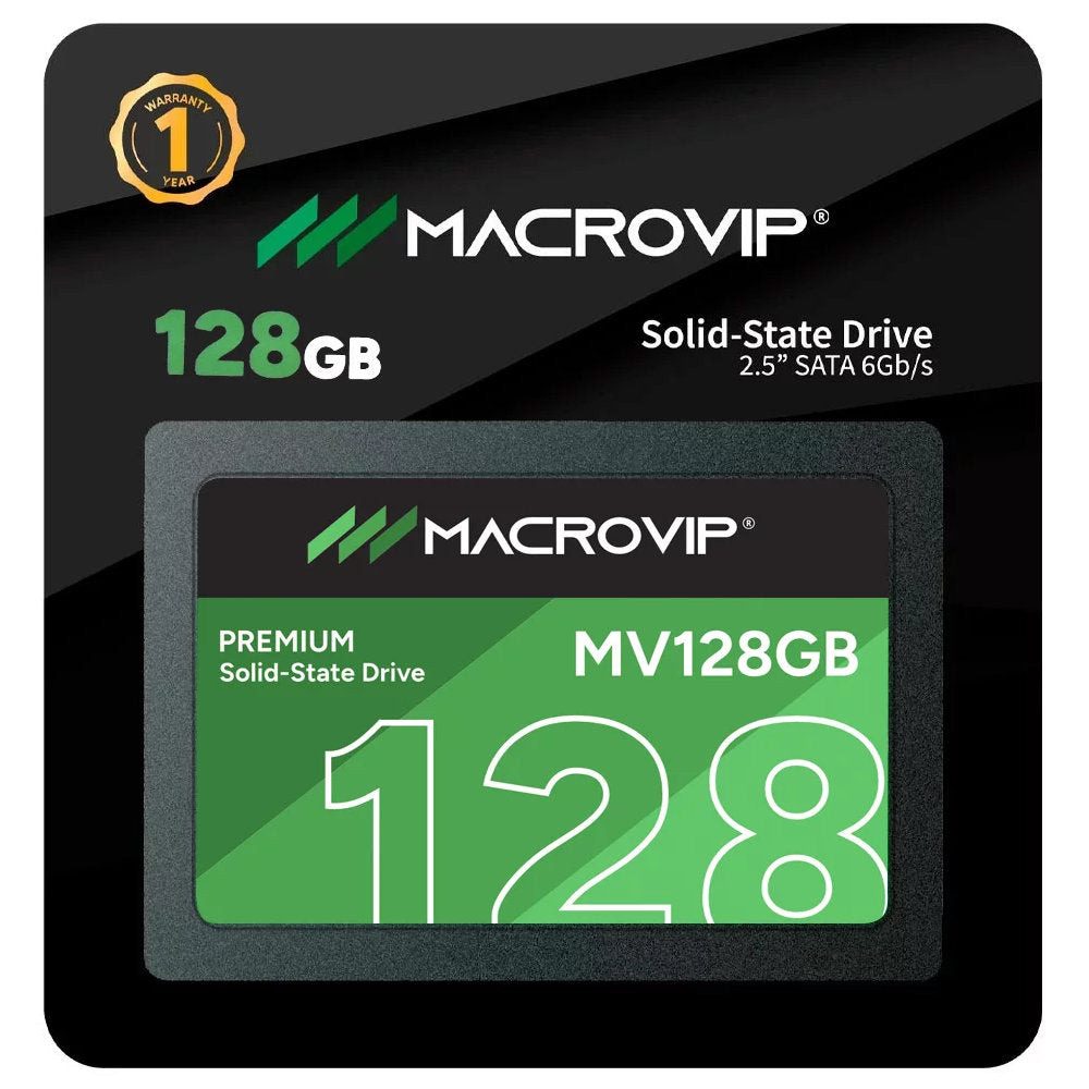 SSD Macrovip Premium 128GB SATA III 6Gb/s 2.5" Leitura 510 Mb/s Gravação 450 Mb/s - MV128GB
