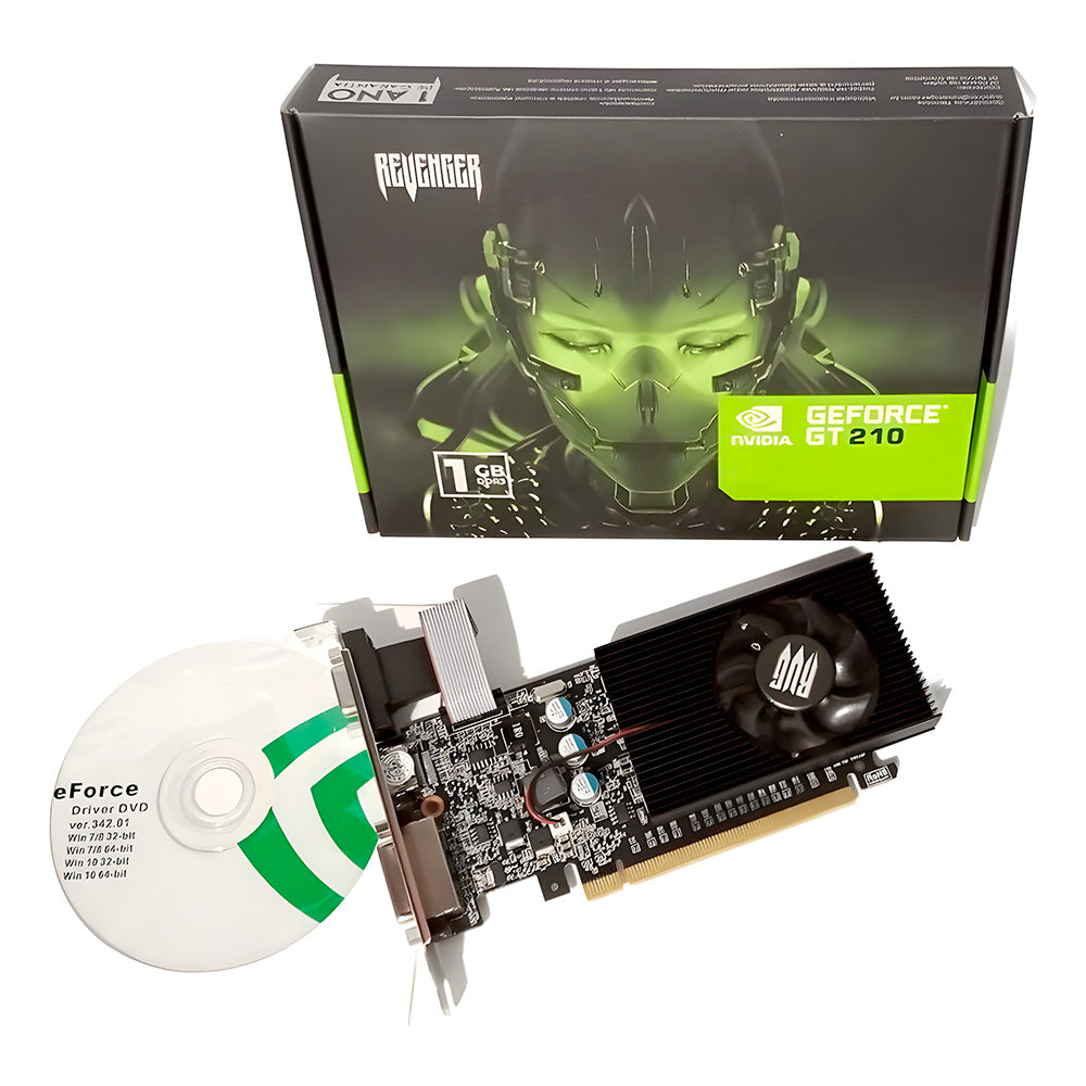 Placa de Vídeo NVIDIA GeForce 1GB, GT-210/1G, DDR3, 64 BIT - Revenger