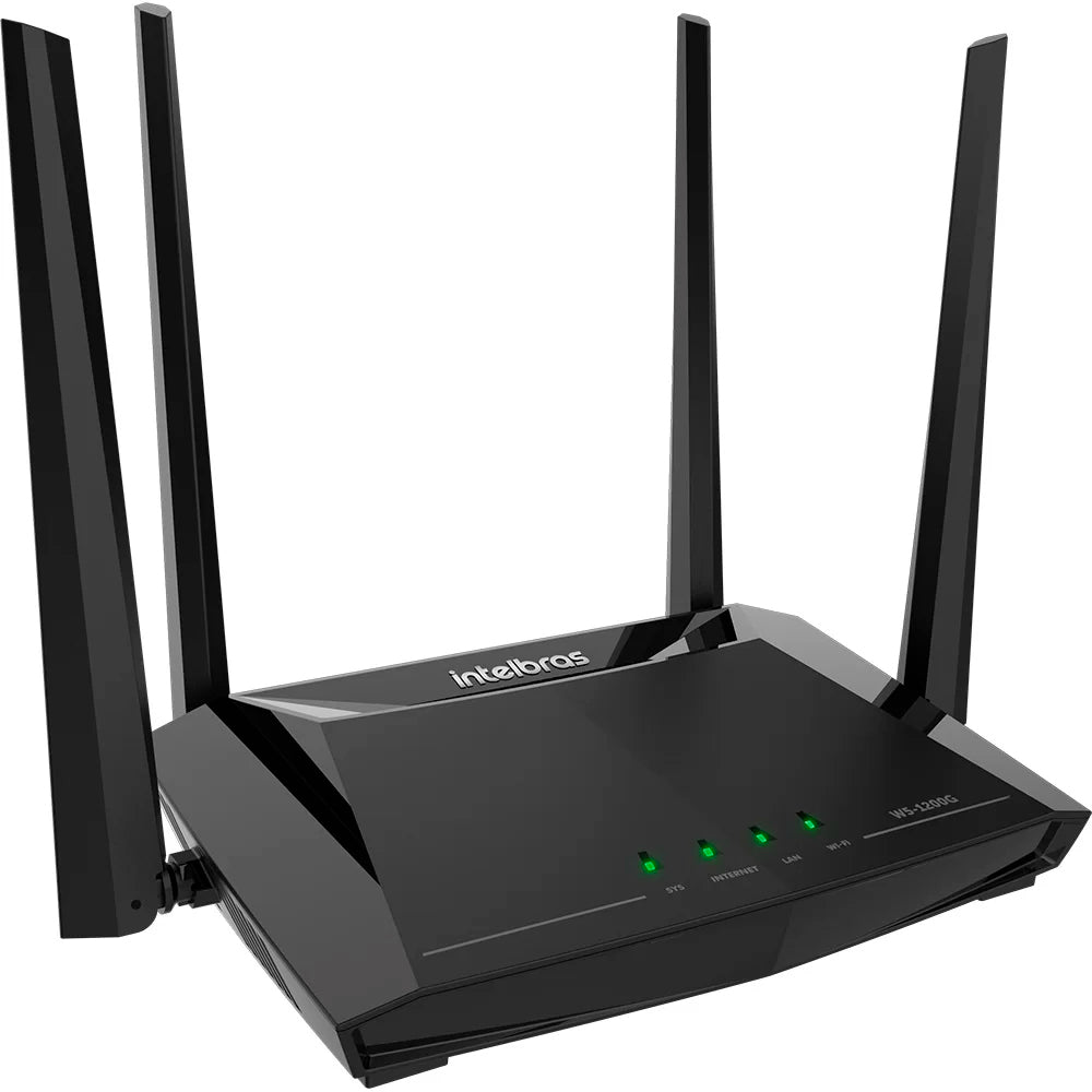 Roteador Wifi 5 Repetidor Wireless Intelbras Wi-Force W5-1200G Dual Band AC1200 Gigabit Plano Acima 100Mbps, Até 120m²