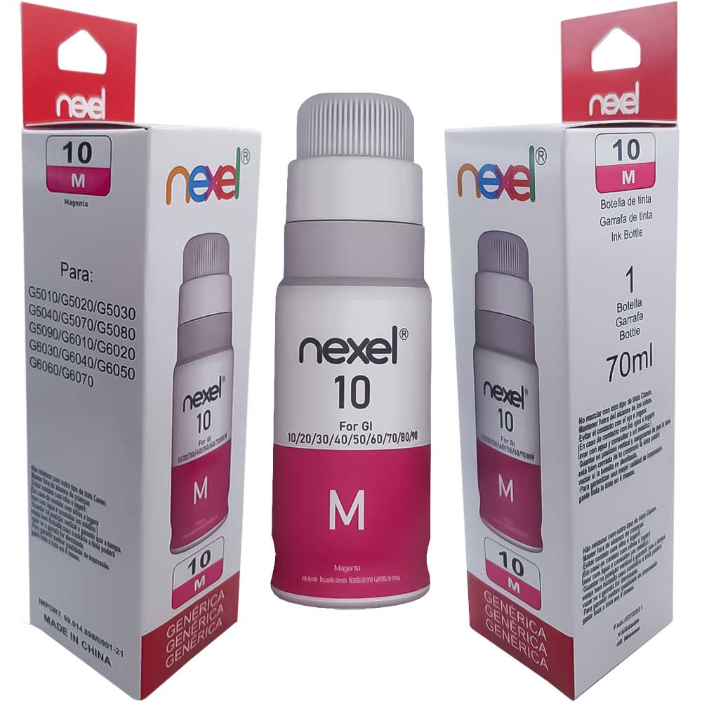 Refil De Tinta Compativel Canon Nexel Magento M10 G5010/ G5070/ G6050/ G6060 70Ml
