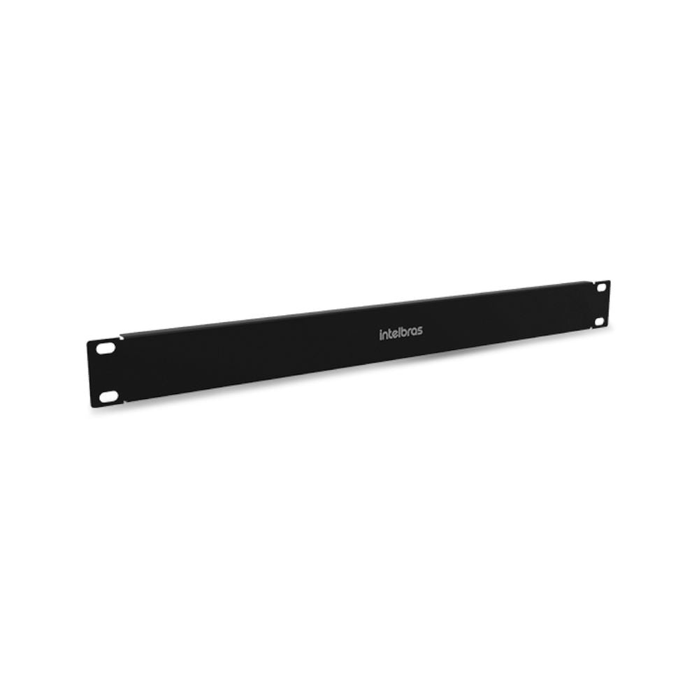 Frente Falsa Intelbras FF1U, 1U para Rack 19", Aço SAE 1008 1.2mm, Medidas 488×44×10mm – Preto