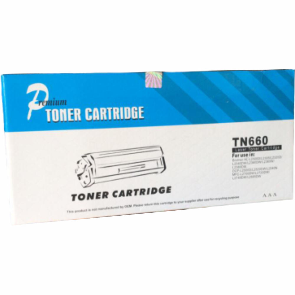 Cartucho Compatível Toner Brother TN2340/2370/TN660 2.6K Premium, Para 2360DW. 2540DW, L2520DW, L2720DW