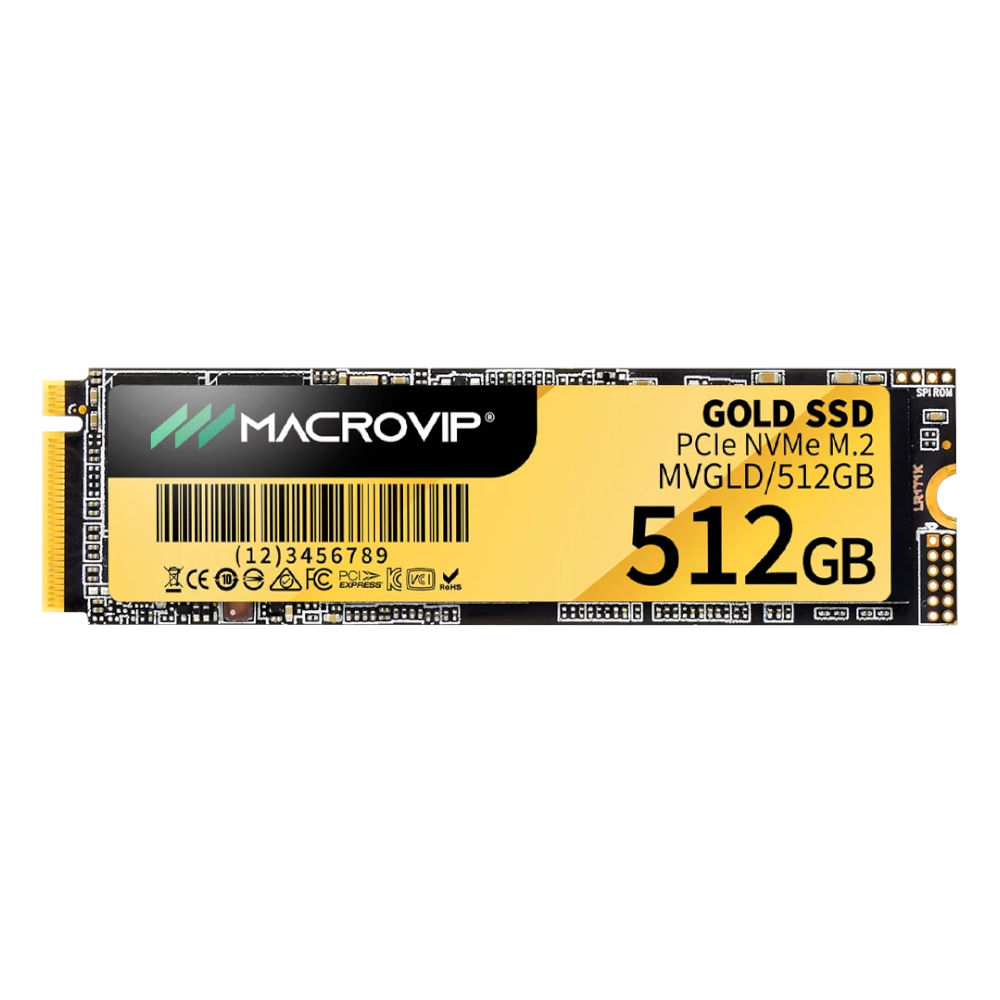 SSD M.2 NVMe Macrovip Gold 512GB Leitura 2400MB/s Gravação 1600MB/s