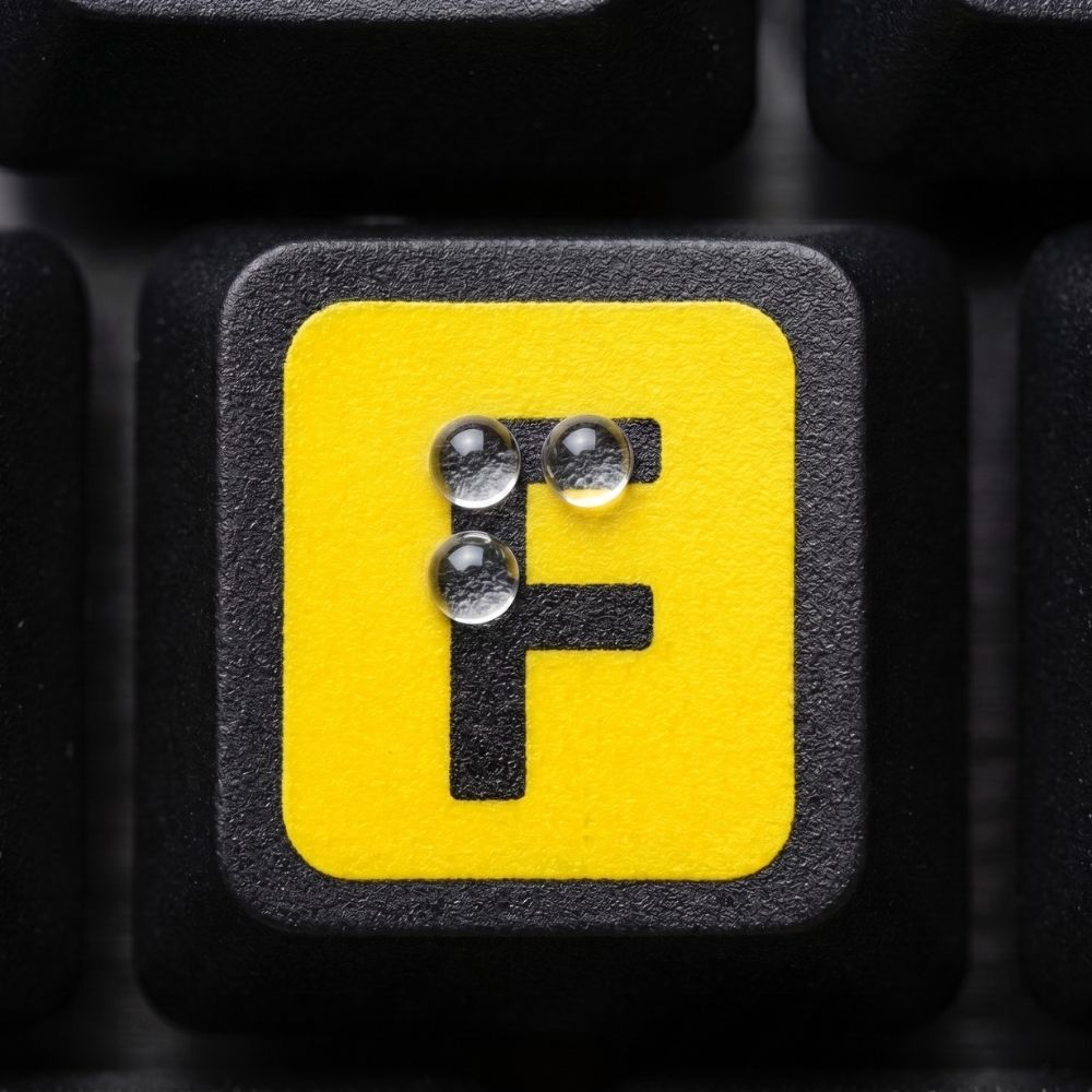 Teclado PNE Ampliado Adaptado Em Braille - Baixa Visão E Braille Preto Português Brasil