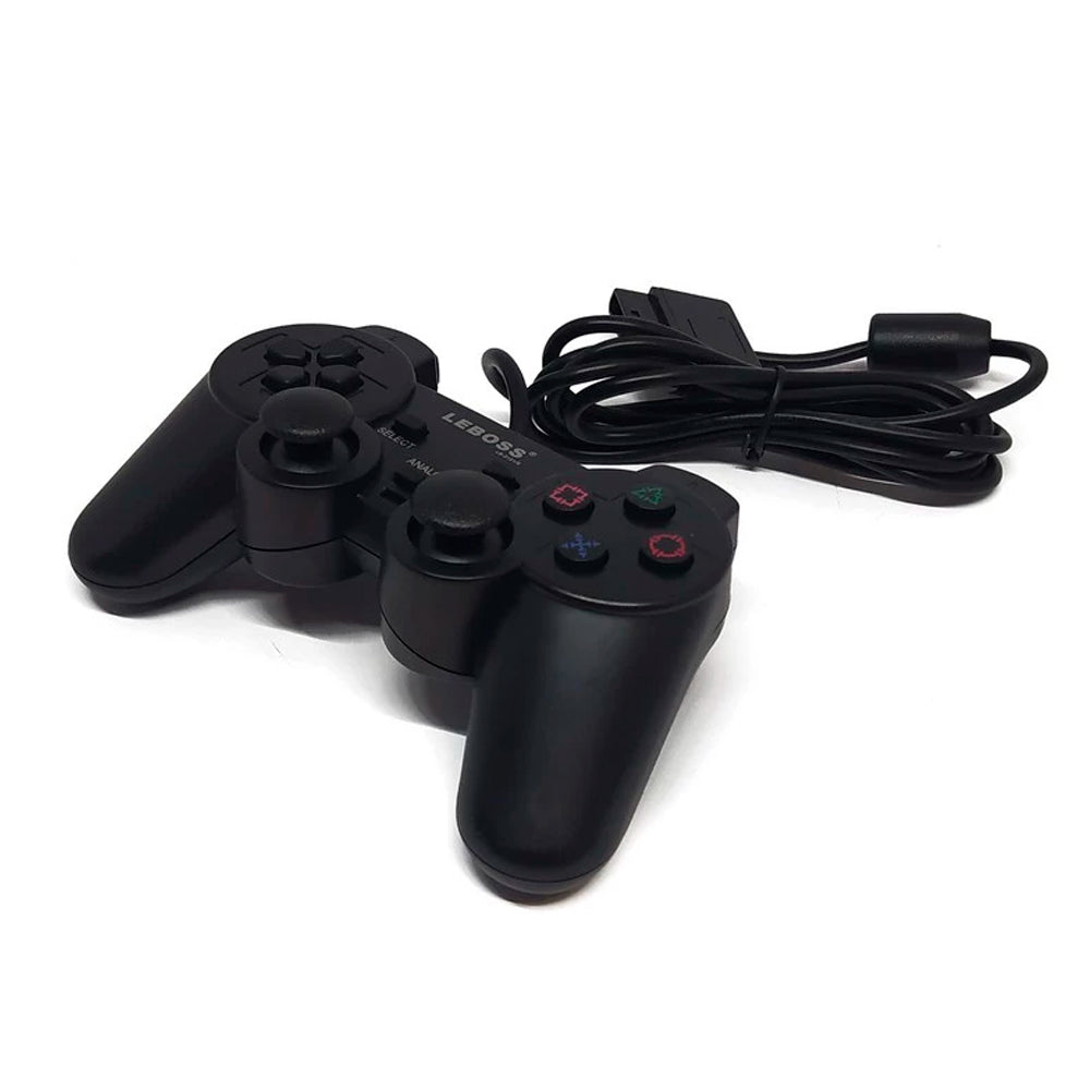 Controle Compatível Playstation 2, Com Joystick Analógico Digital, Com Fio
