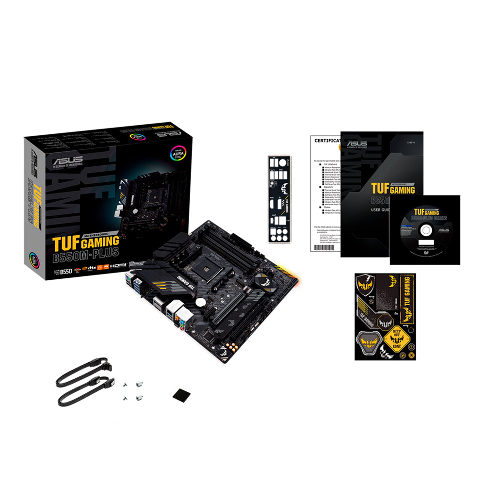 Placa Mãe Asus TUF GAMING B550M-PLUS, AMD AM4, Com 4 Slots RAM DDR4, mATX