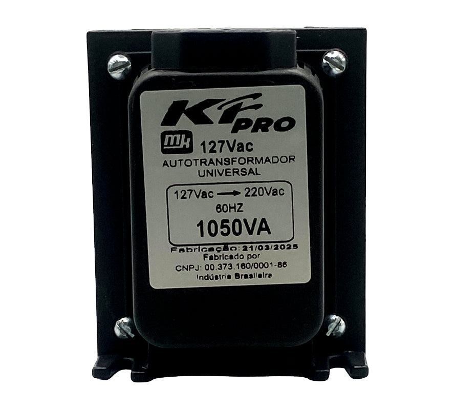 Autotransformador KF, Bivolt 110/220V, 1.050VA, Pro, Preto - TRF0911