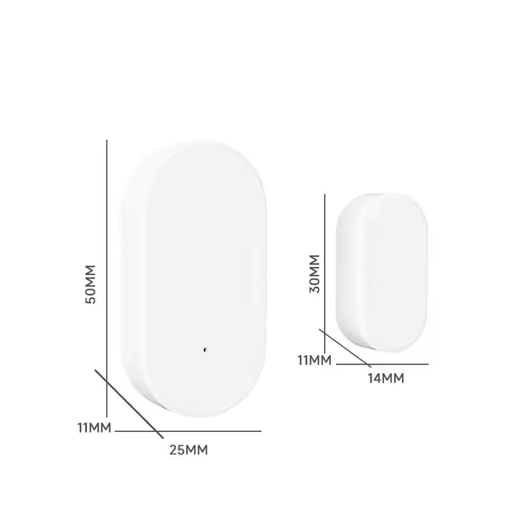 Sensor Magnético de Abertura, Zigbee 3.0, Para Portas e Janelas, Controle Por Aplicativo, Branco