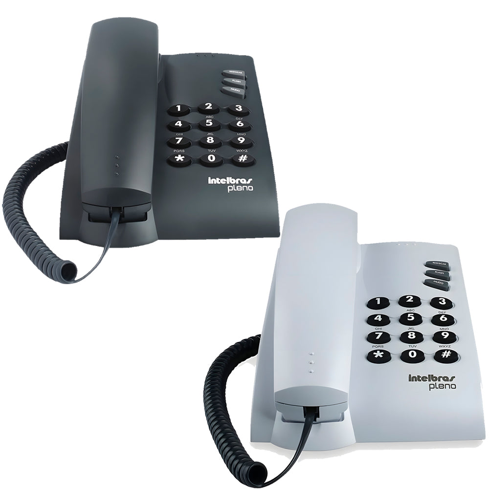 Telefone Intelbras Pleno Alámbrico Com Fio Sem Chave De Bloqueio