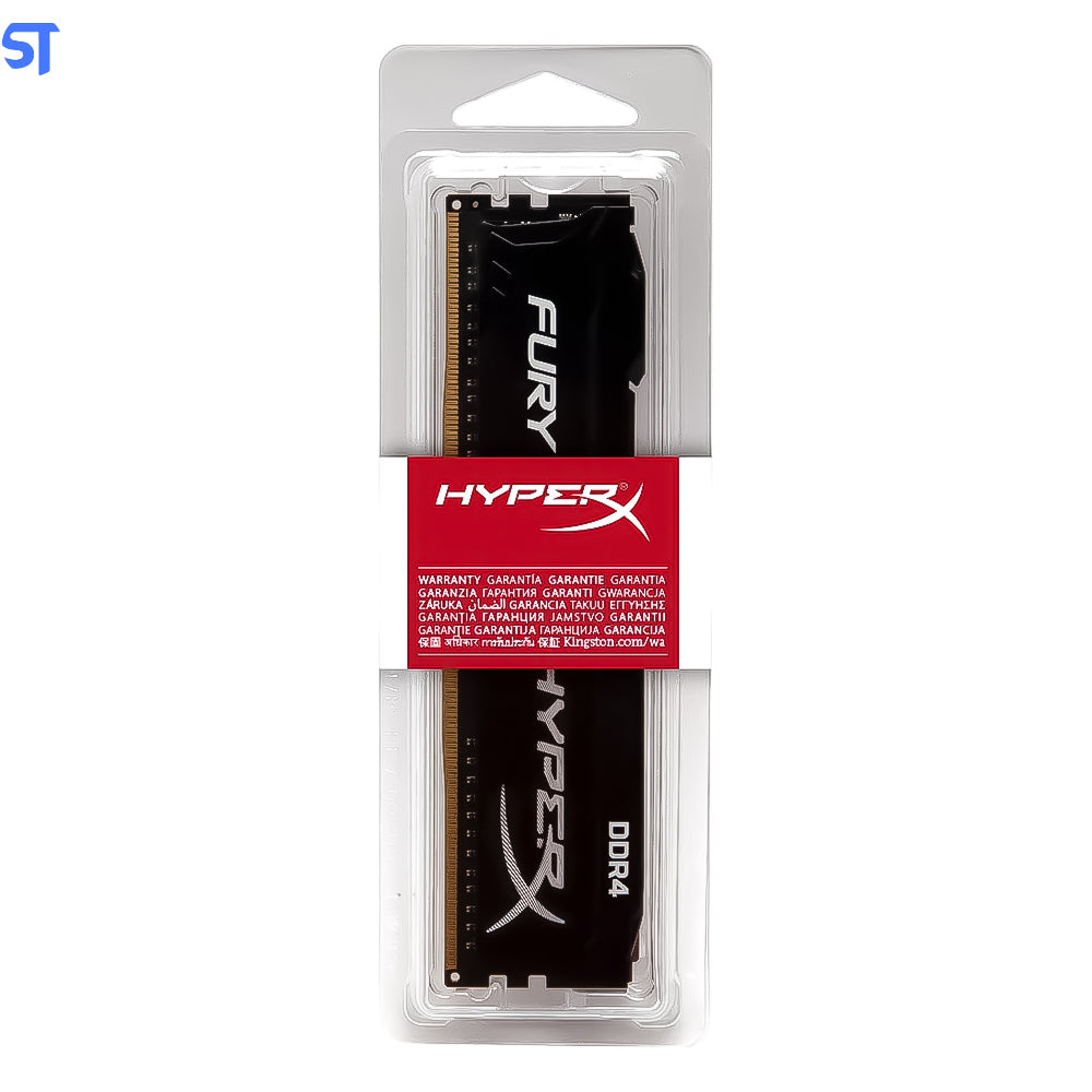 Memória RAM Desktop 8GB, 2400MHz, DDR4, Kingston HyperX Fury - HX424C15FB/8, CL-15