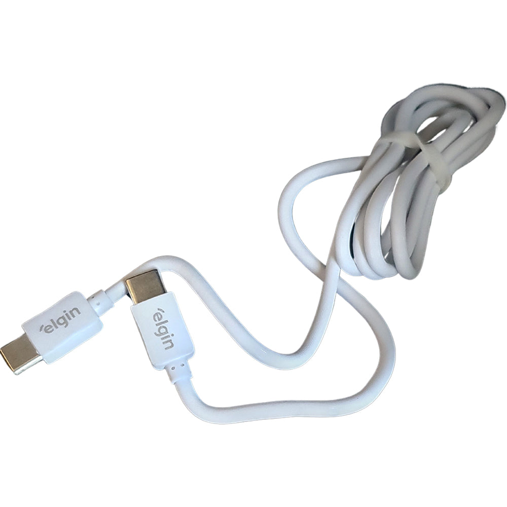 Cabo USB TIPO-C Para TIPO-C, 1 Metro, Branco, Elgin-46RCTIPOCTPC