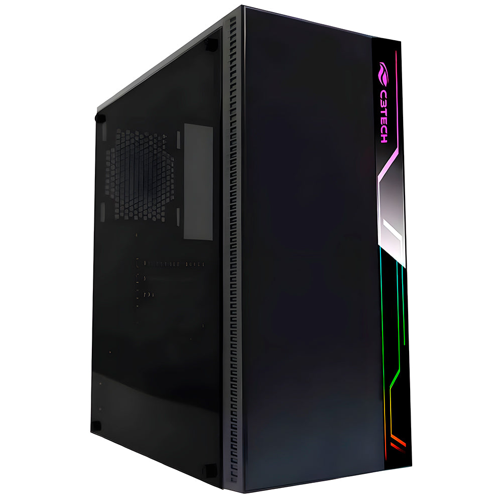 Gabinete Gamer MT-G400BK, Lateral em Acrílico, Mid Tower, LED, C3Tech, Preto, S/FTE