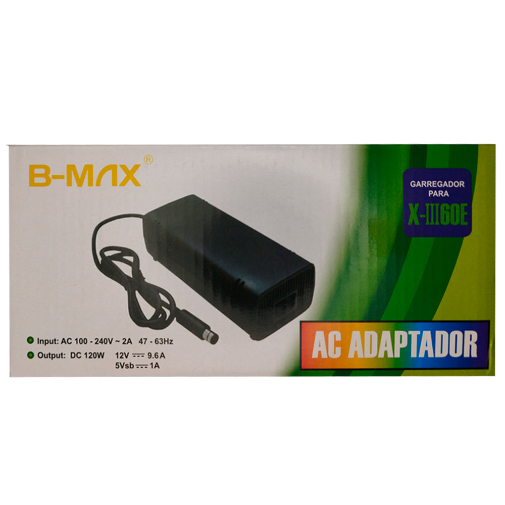 Fonte Para XBOX 360, Com Cabo de Força AC Adaptador, 1 Pino Bivolt B-MAX, BM-520