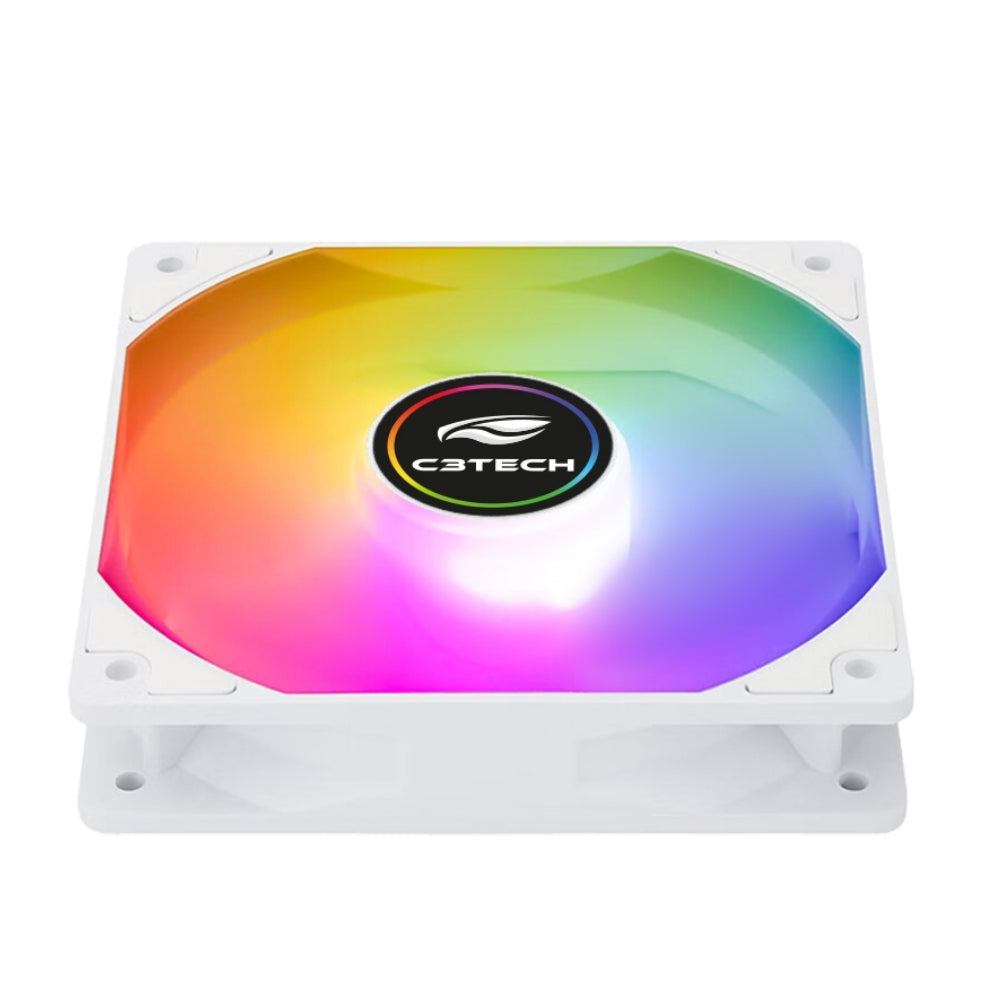 Cooler Para Gabinete, F9-L260WH, C3TECH, 12CM, ARGB -  Branco
