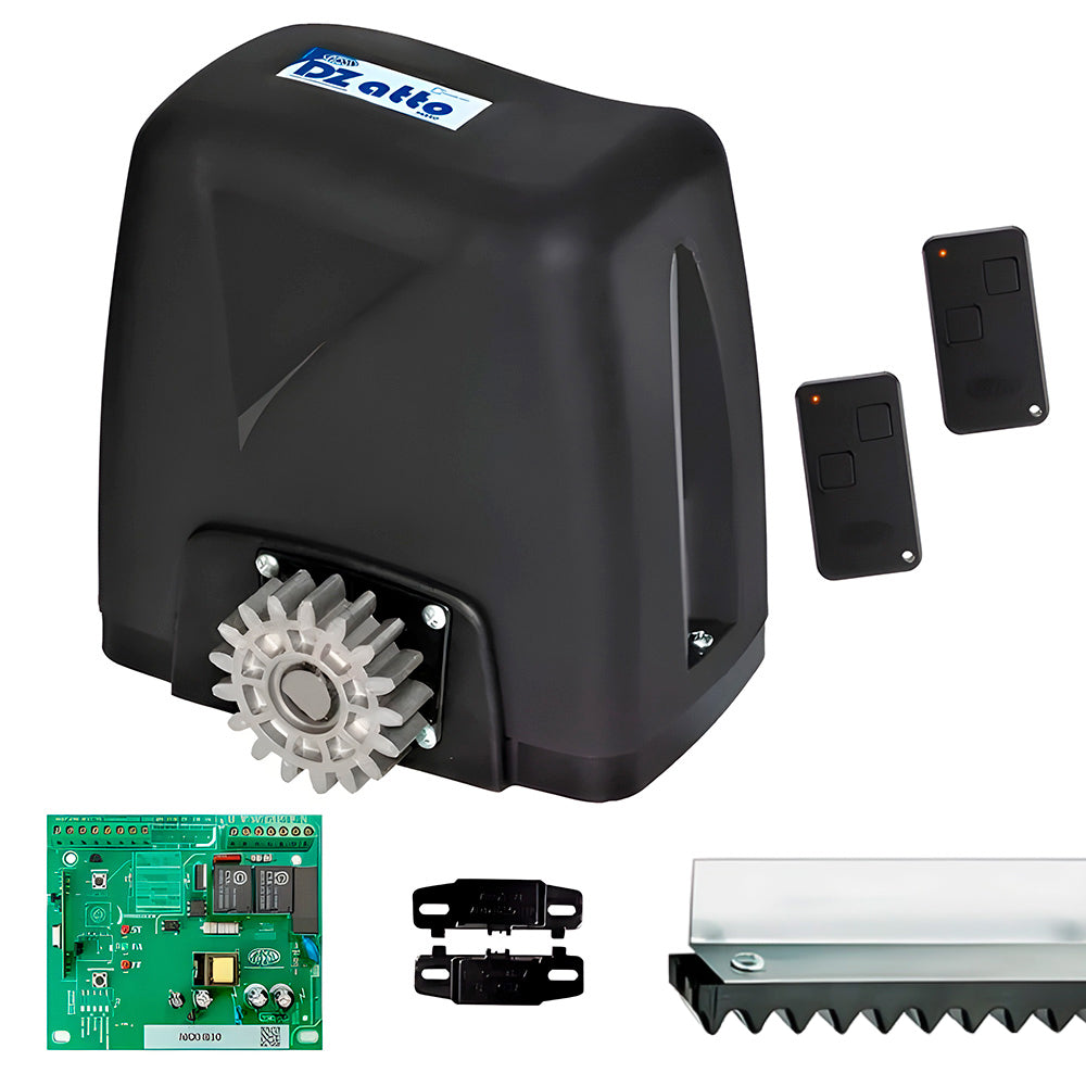 Kit Conjunto Motor de Portão Rossi DZ ATTO 36 V2 TURBO 220V, 350KG Com Sensor Hall e Cremalheira de 1 Metro