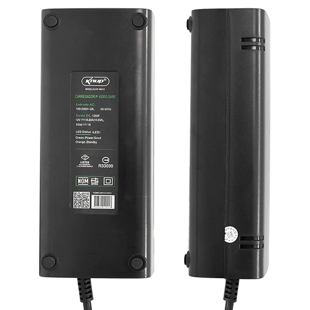 Fonte Carregador Xbox 360 Slim Pino Duplo Bivolt Knup - KP-W013