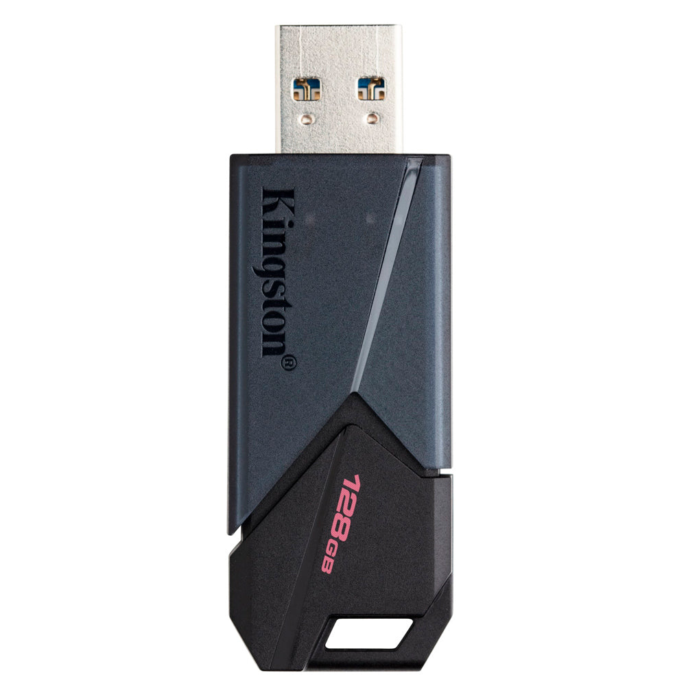 Pen Drive Kingston DataTraveler Exodia Onyx 128GB USB 3.2 Gen1, Preto Fosco, Tampa Deslizante - DTXON/128GB