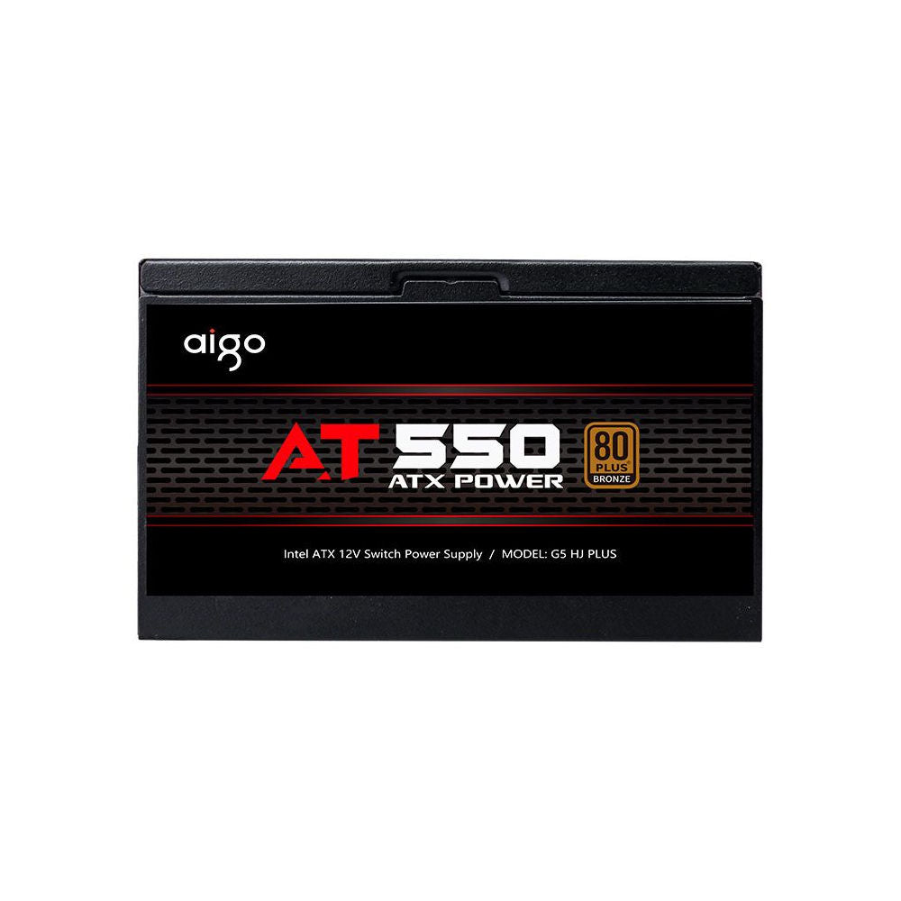 Fonte Gamer ATX Aigo DarkFlash AT550, Certificado 80 Plus Bronze, 550W, Preto - AG-AT550-BK